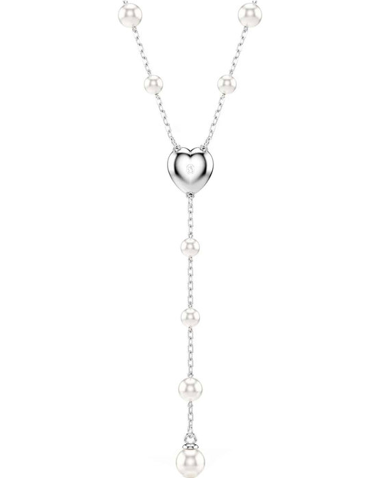 SWAROVSKI White Ariana Grande x Swarovski T Necklace Crystal Pearl