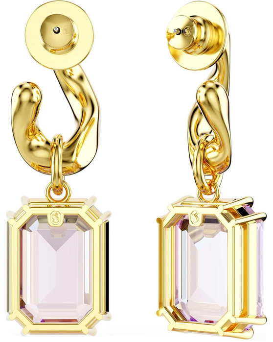 SWAROVSKI Purple Millenia Drop Earrings (octagon cut)