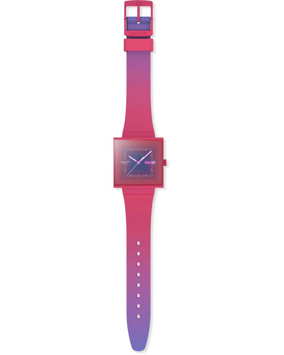 SWATCH Essentials Squarely Berry Two Tone Silicone Strap