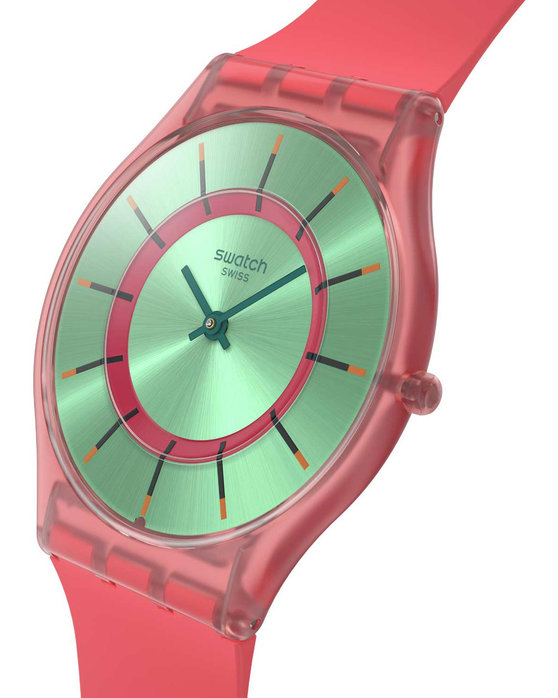 SWATCH Essentials Minty Mango Dream Two Tone Silicone Strap