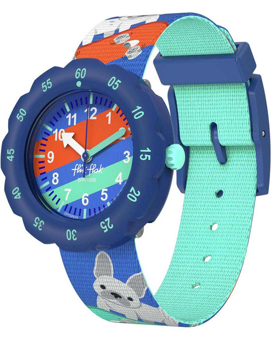 FLIK FLAK Skating Frenchie Multicolor Plastic Strap