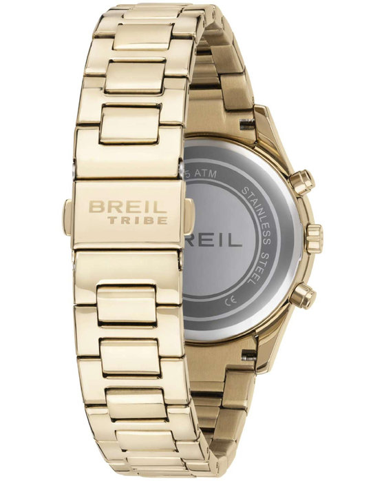 BREIL Tribe C'Est Chic Crystals Chronograph Gold Stainless Steel Bracelet