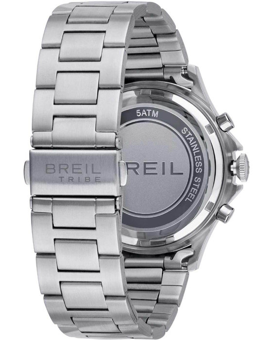 BREIL Tribe Kart Chronograph Silver Stainless Steel Bracelet