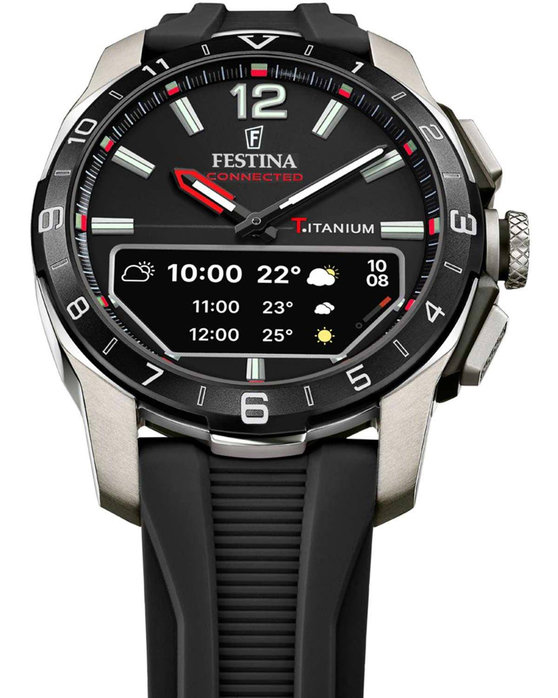 FESTINA Connected D Smartwatch Black Rubber Strap