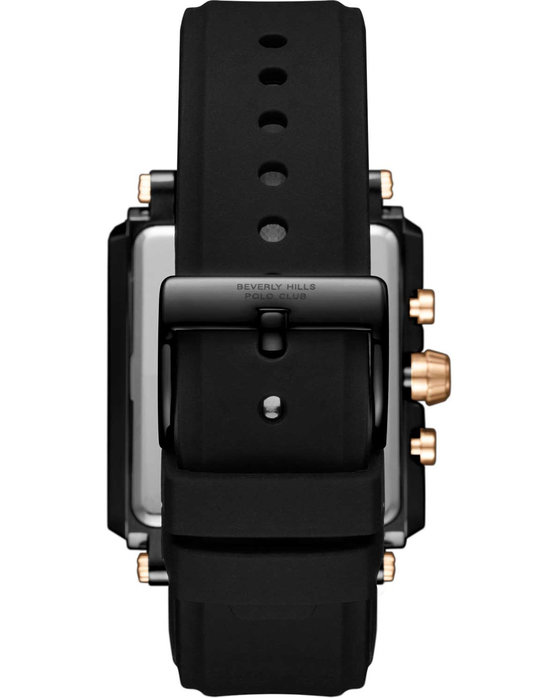 BEVERLY HILLS POLO CLUB Black Rubber Strap