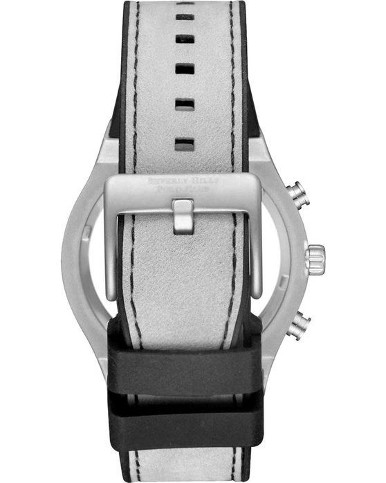 BEVERLY HILLS POLO CLUB Dual Time Grey Rubber Strap