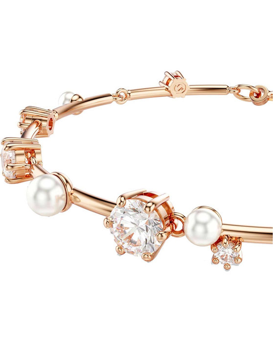 SWAROVSKI White Constella Tennis Bracelet Crystal Pearl (round cuts)