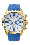 BREEZE California Dream Chrono Light Blue Rubber Strap