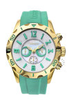 BREEZE California Dream Chrono Green Rubber Strap