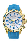 BREEZE California Dream Chrono Light Blue Rubber Strap