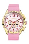 BREEZE Popsicles Chrono Gold Pink Rubber Strap