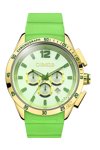 BREEZE Popsicles Chrono Gold Green Rubber Strap