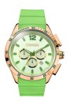 BREEZE Popsicles Chrono Rose Gold Green Rubber Strap