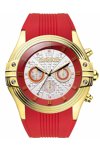 BREEZE City Sleek Chrono Red Rubber Strap