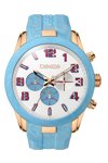 BREEZE Eye Candy Worn Effect Rose Gold Chrono Blue