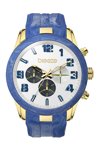 BREEZE Eye Candy Worn Effect Gold Chrono Blue