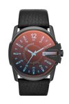 DIESEL Mega Chief Black Leather Strap