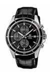 CASIO Edifice Black Leather Strap