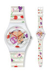 SWATCH Blossoming Love Multicolor Rubber Strap