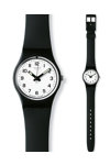 SWATCH Something New Black Rubber Strap