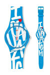 SWATCH White In Blue Multicolor Rubber Strap