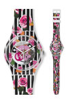 SWATCH Rose Explosion Multicolor Rubber Strap