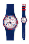 SWATCH Fast Server Blue Rubber Strap