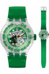 SWATCH MinTini Green Rubber Strap