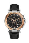 GUESS Collection Executive Black Leather Strap