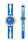 FLIK FLAK Kids Blubia White & Blue Rubber Strap