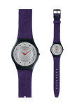 SWATCH Apres Ski Honeycomb Purple Rubber Strap