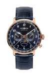 ZEPPELIN LZ 129  Gold Blue Leather Strap