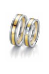 Wedding rings 14ct White Yellow and Black Gold with Diamond Breun