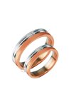 Wedding rings 14ct Pink Gold and Whitegold