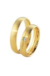 Wedding rings in 8ct Gold with Diamond Breuning