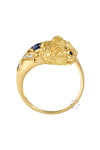 Ring 18ct Gold with Sapphires and Diamonds (EUR No 55 - US No 7)