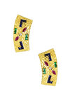Earrings 18ct Gold with Precious Stones