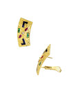 Earrings 18ct Gold with Precious Stones