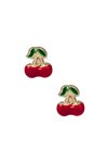 Cherry Earrings 9ct Gold with Enamel Ino&Ibo