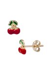 Cherry Earrings 9ct Gold with Enamel Ino&Ibo