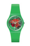 SWATCH Floralia Choupette Green Silicone Strap