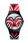 SWATCH Africana Mask Parade Multicolor Rubber Strap