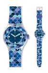 SWATCH Beach Swing Pedrinha Azul Blue Rubber Strap