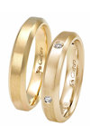 Wedding rings 18 Carats Rose Gold and Whitegold With Diamonds by FaCaDoro