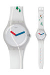 SWATCH T'SCHUSS White Silicone Strap