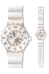 SWATCH DIE ROSE WEISSE White Silicone Strap