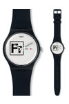 SWATCH Fritz Black Rubber Strap