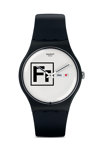 SWATCH Fritz Black Rubber Strap