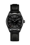 HAMILTON Khaki Field Black Leather Strap