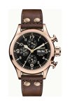 INGERSOLL ARMSTRONG Rose Gold Automatic Brown Leather Strap